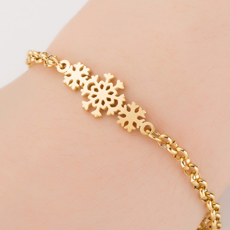 Gold Color Charms Bracelet Femme Stainless Steel Women Jewelry Lucky Origami Elephant Bracelets Friendship Gifts - Niki Ice Jewelry 