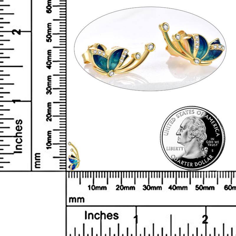 Sterling Silver Butterfly Earrings for Women - Niki Ice Jewelry 