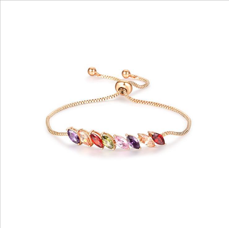 Boho Rainbow Tennis Bracelets For Women Adjustable Women's Bracelet Zircon Jewellry Friend Gift Wholesale Jewery - Niki Ice Jewelry 