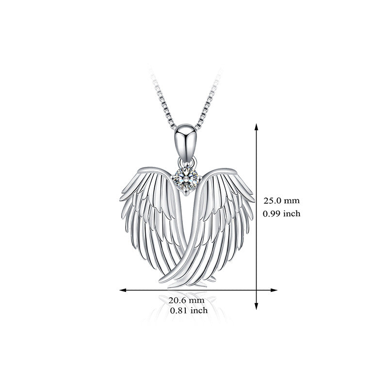 Angel Wing Necklace Ladies 925 Sterling Silver Keep Someone Close to Your Heart