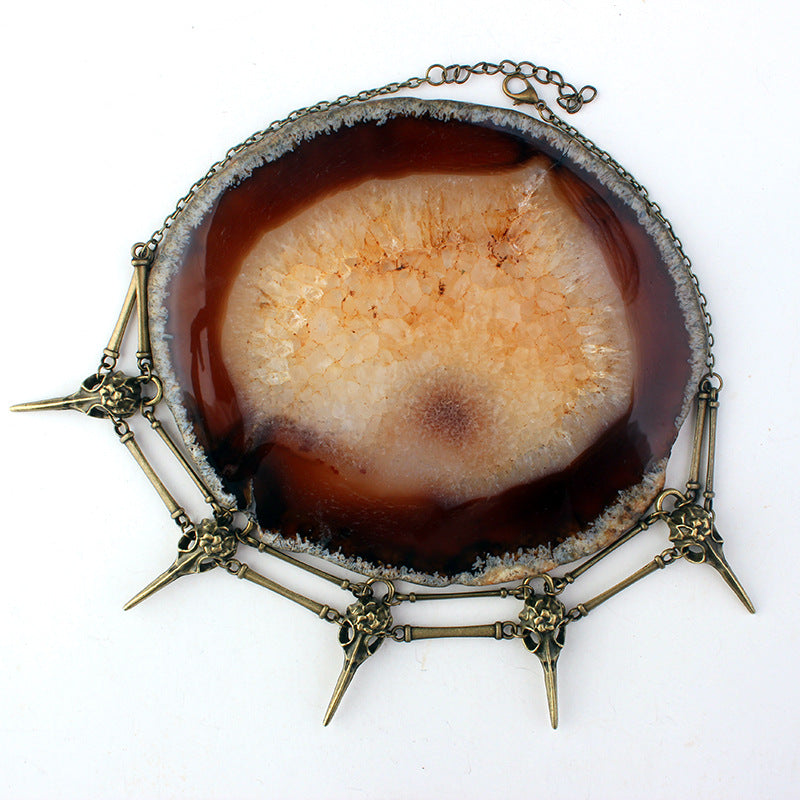 Gothic bird skull necklace - Niki Ice Jewelry 