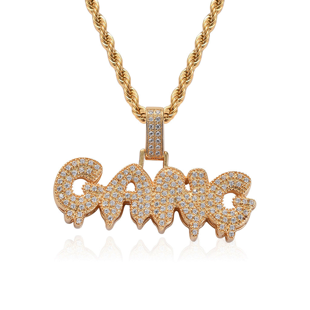 Gang letter hip hop Pendant - Niki Ice Jewelry 