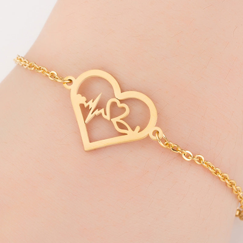 Gold Color Charms Bracelet Femme Stainless Steel Women Jewelry Lucky Origami Elephant Bracelets Friendship Gifts - Niki Ice Jewelry 