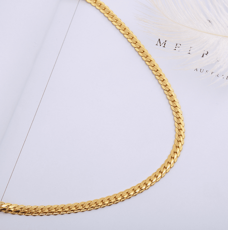 Gold Tone Snake Chain - Niki Ice Jewelry 
