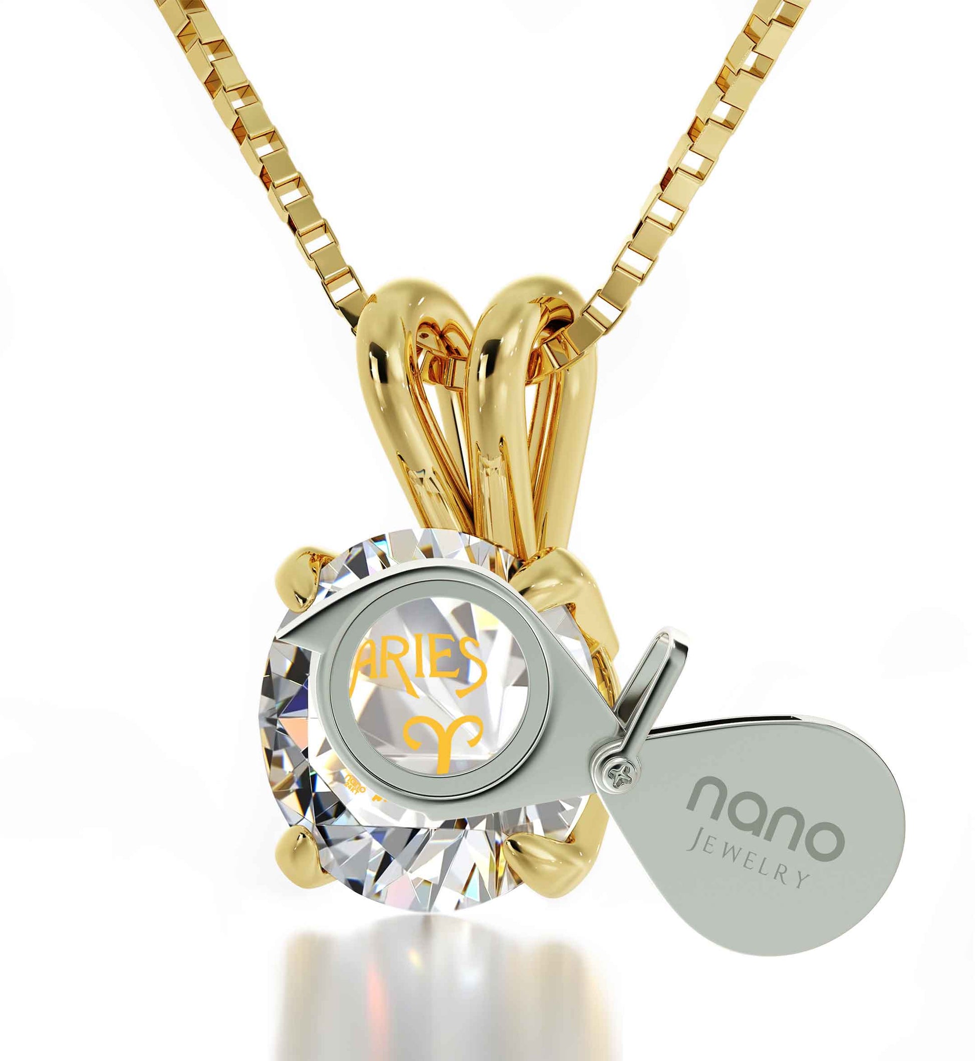 14k gold pendant with Zodiac engraving