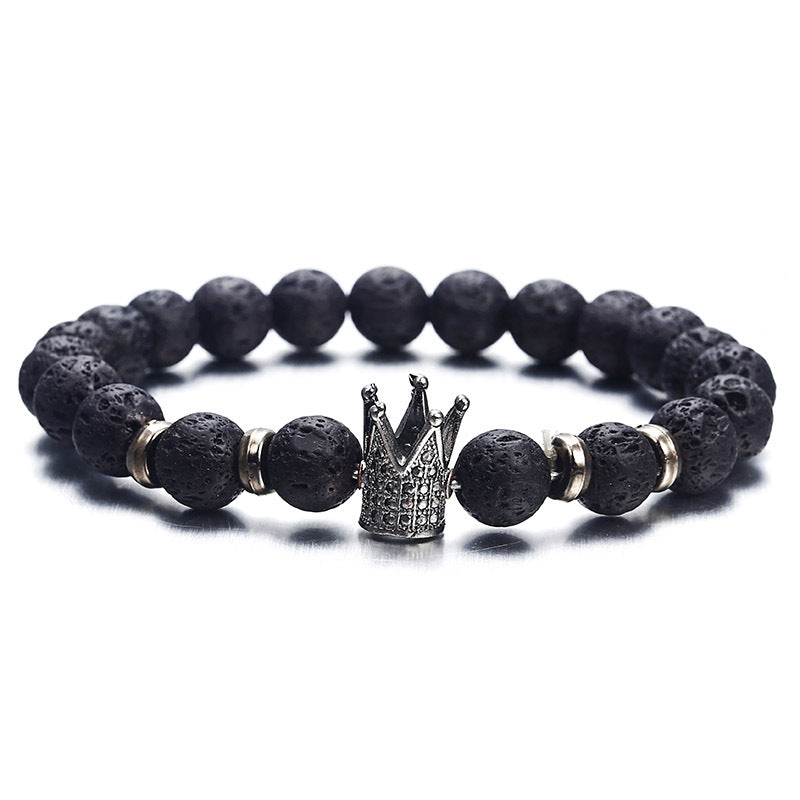 fashion lava natural stone beads bracelet