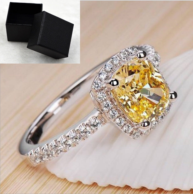 Rings For Women Bridal Wedding Anelli Trendy Jewelry Engagement Ring 