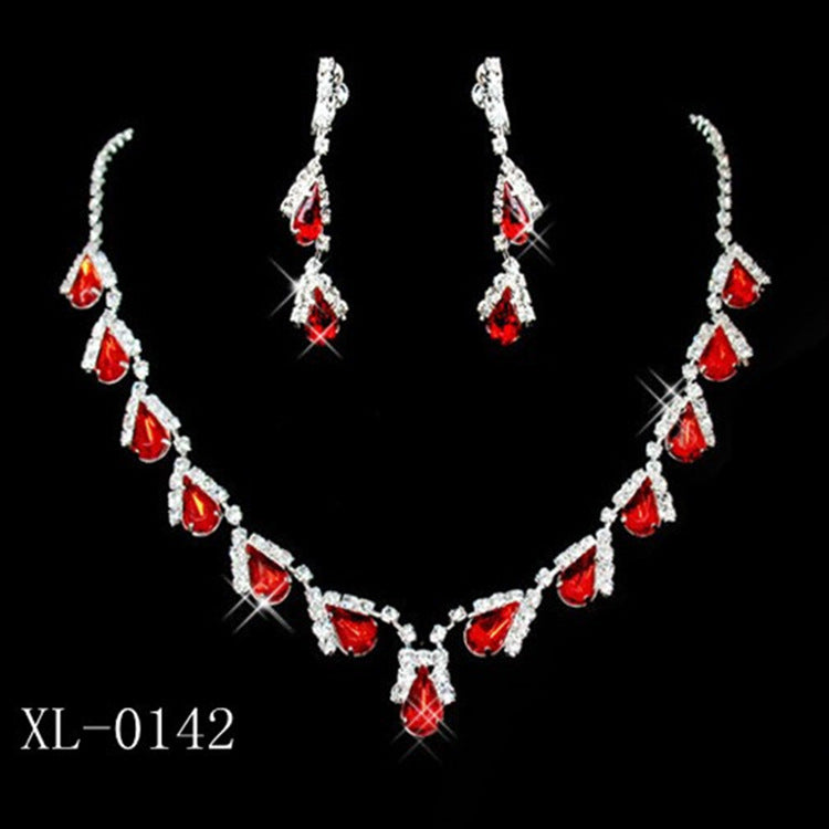 Fashion necklace, jewelry, earrings, Rhinestone, Bridesmaid Jewelry Set - Niki Ice Jewelry 