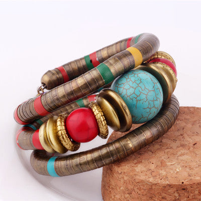 Fashion retro beaded bohemian ethnic style multi-layer bracelet bracelet jewelry - Niki Ice Jewelry 