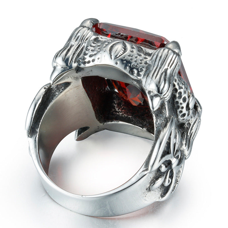 Titanium Steel Men's Zircon Ring Stand out In The Crowd! - Niki Ice Jewelry 