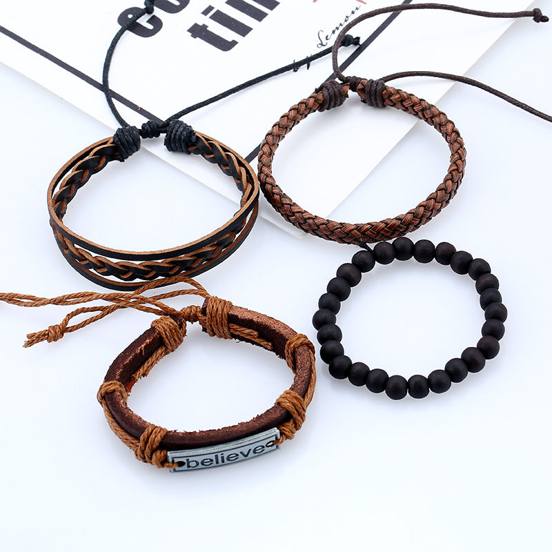 Casual Men's Leather Bracelet ~ I Want to Believe - Niki Ice Jewelry 
