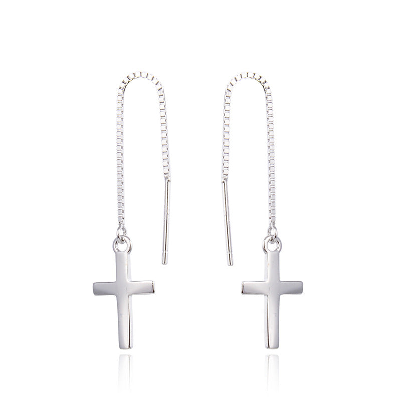 Simple And Popular Cross Earring Earrings - Niki Ice Jewelry 