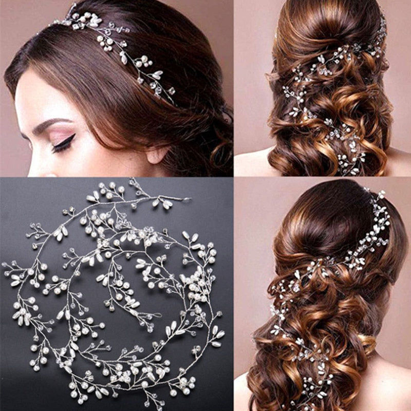 Wedding Hair Accessories Crystal Pearl Hair Accessories - Niki Ice Jewelry 