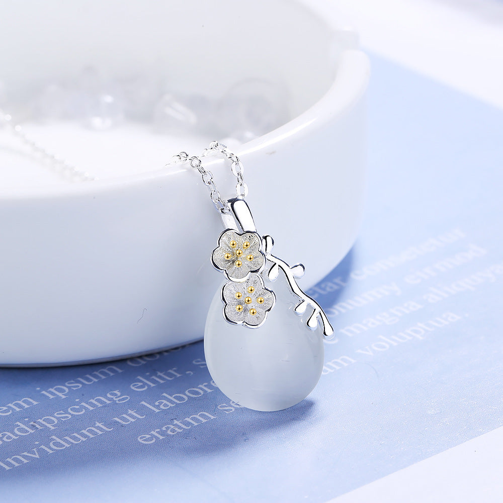 Drop opal pendant - Niki Ice Jewelry 