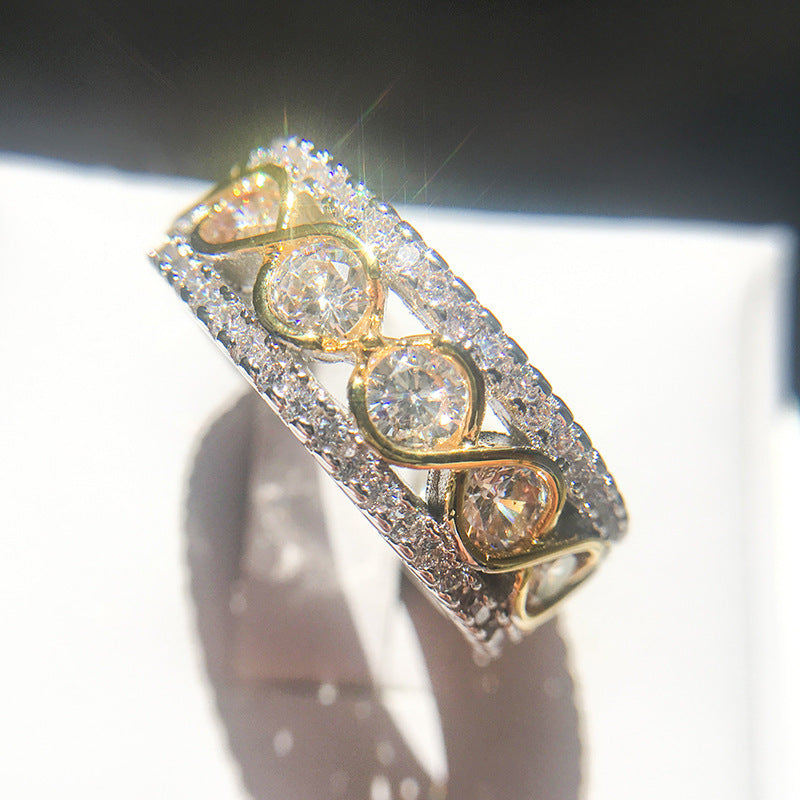 Elegant Female Zircon Stone Ring Finger Rings For Women Promise Love Valentine's Day Gifts - Niki Ice Jewelry 