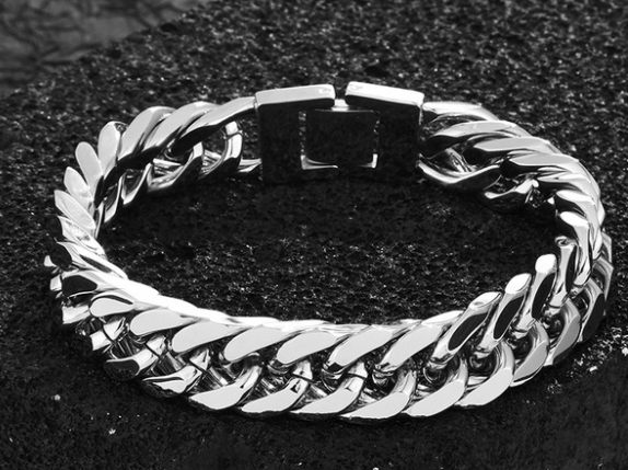 Titanium steel double buckle bracelet~ For That Rugged Guy! - Niki Ice Jewelry 
