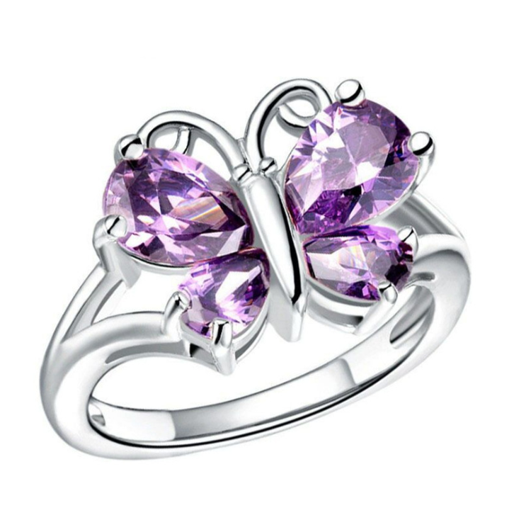 Niki Ice Butterfly Ring Sterling Silver 4 Colors Crystal for Your Revival