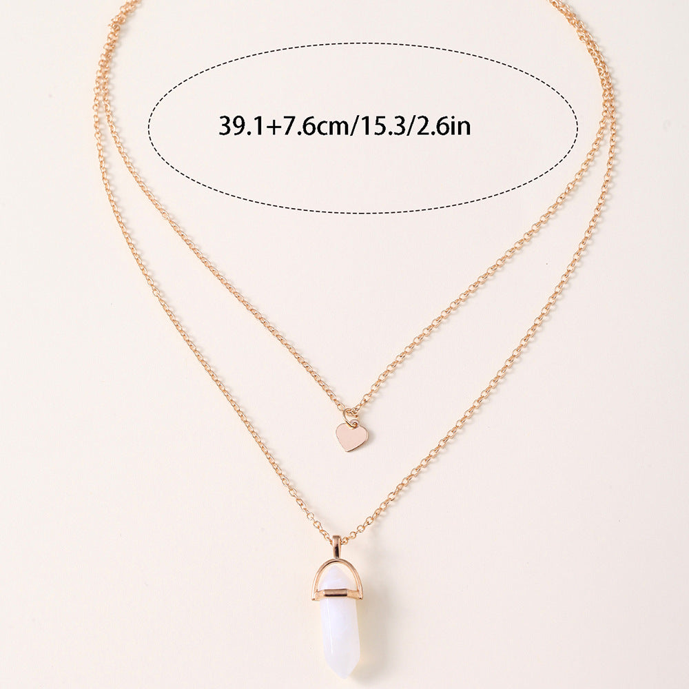 Fashion Simple Jewelry Love Hexagon Pendant Necklace - Niki Ice Jewelry 