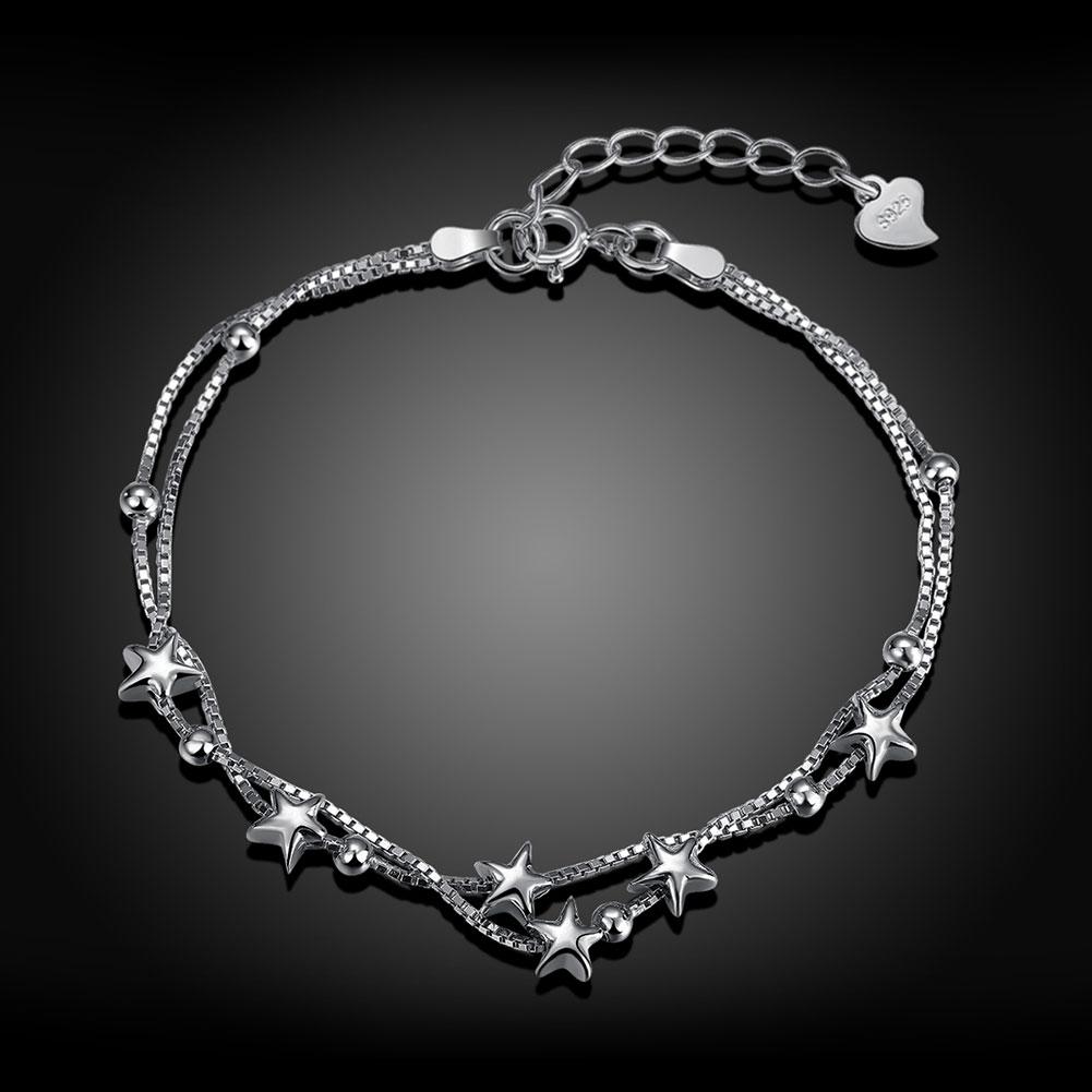 Niki Ice Sterling Silver Bracelet with Stars for that Romance you Desire