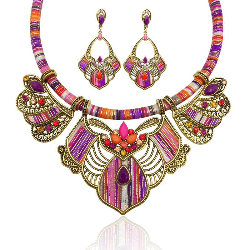 Bohemian Drop Stone Necklace Pendant Jewelry - Niki Ice Jewelry 