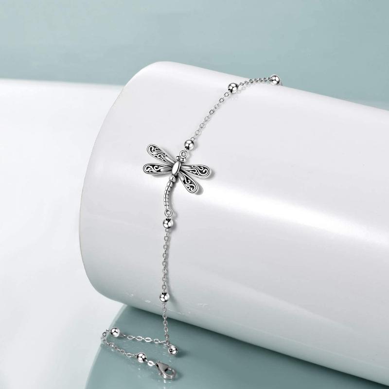 925 Sterling Silver Dragonfly Bracelet Dragonfly Jewelry for Women Girls Gifts - Niki Ice Jewelry 
