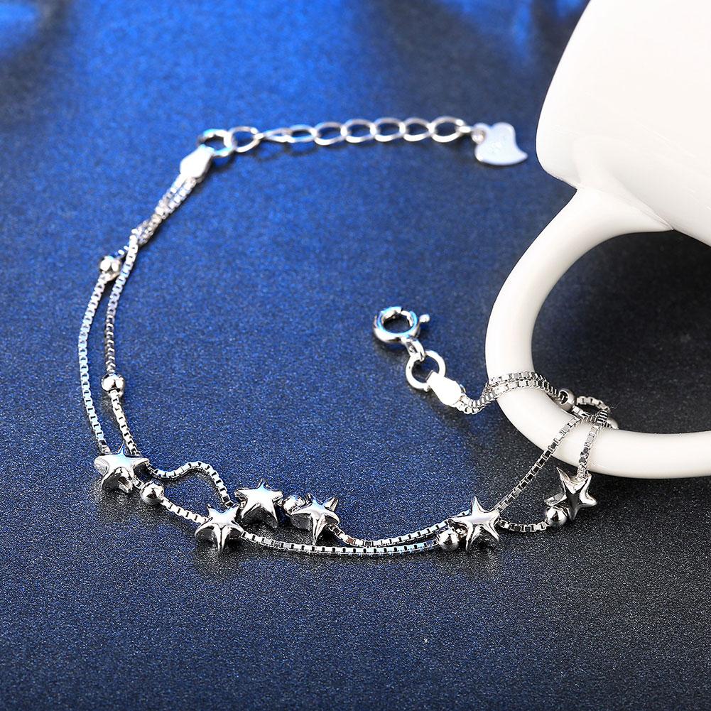 Niki Ice Sterling Silver Bracelet with Stars for that Romance you Desire