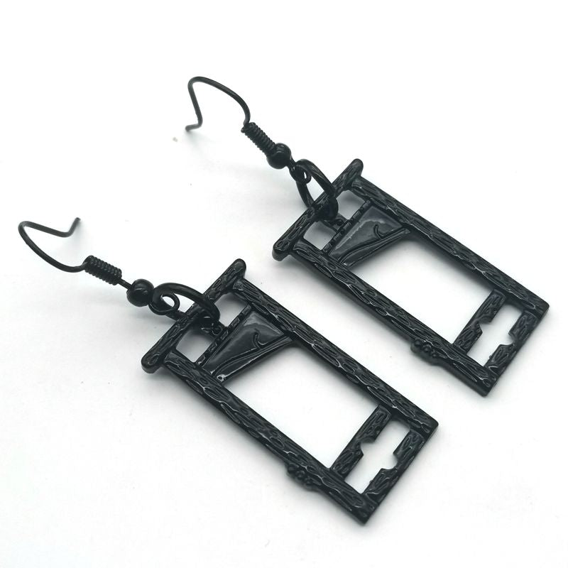 Guillotine  Gothic Earrings Halloween Vintage Nature - Niki Ice Jewelry 