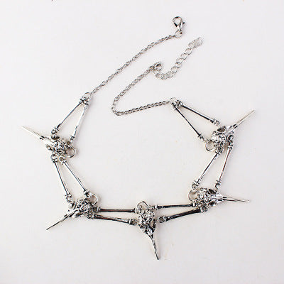 Gothic Bird or Skeleton Skull necklace - Niki Ice Jewelry 
