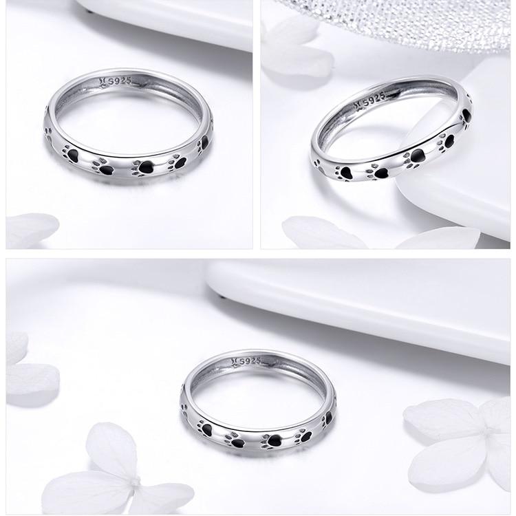 Ring with engraved puppy footprints Puppy Kisses - Niki Ice Jewelry 