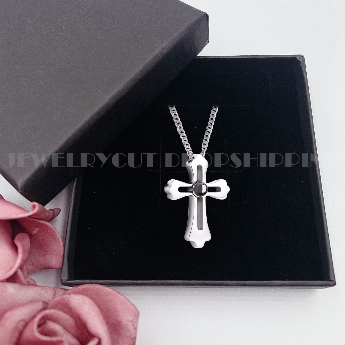 CustomWear - Photo Cross Necklace - Niki Ice Jewelry 