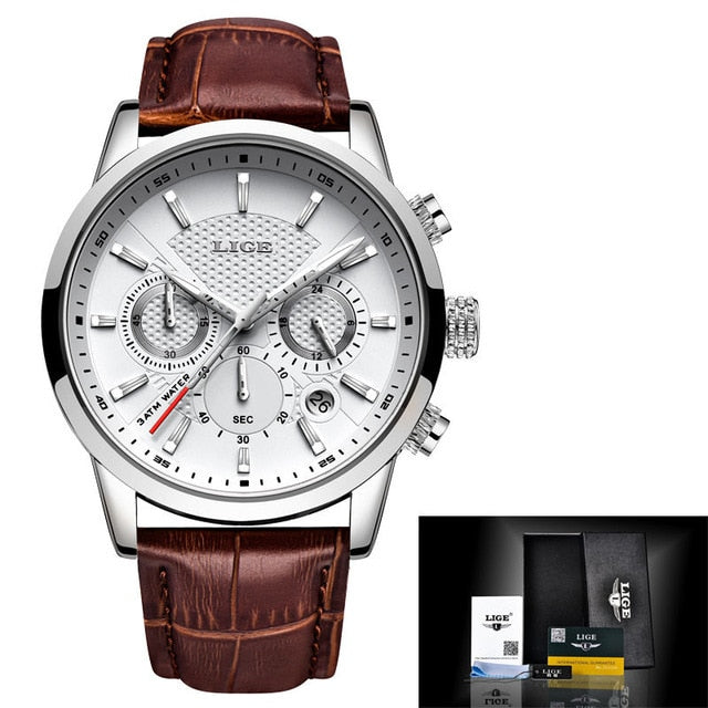 Luxury Men Wrist Watch Man Leather Quartz Watch Sports Waterproof Male Clock Relogio Masculino