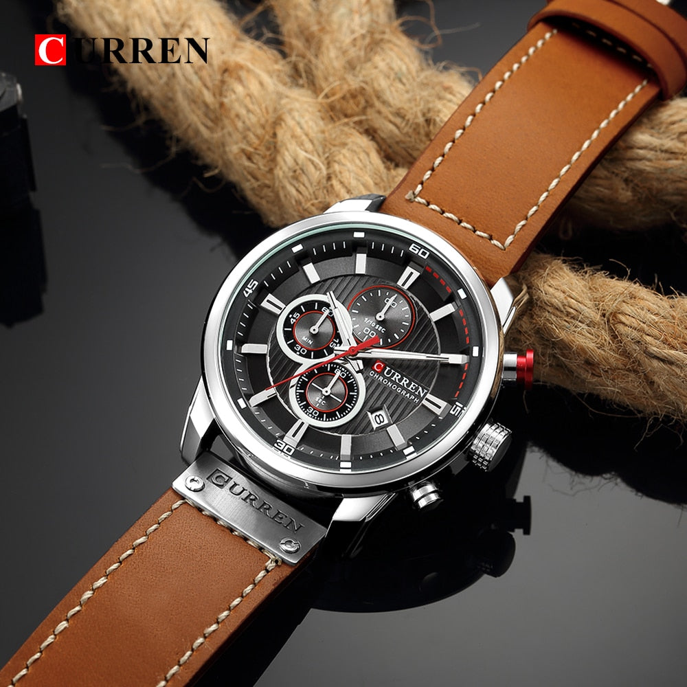 CURREN Fashion Date Quartz Men Watches Top Brand Luxury Male Clock Chronograph Sport Mens Wrist Watch
