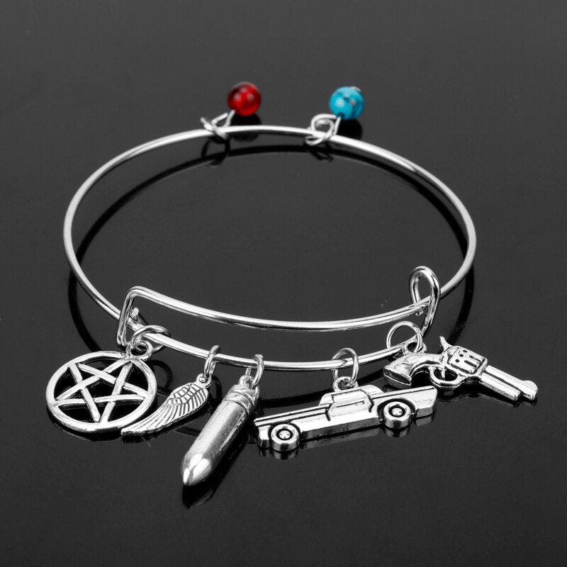 Supernatural Charm Vintage Bracelets Jewelry 6 Styles Dean Sam Winchester Gifts