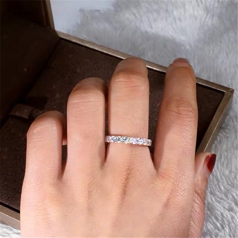 CC Rings For Women Silver Color Cubic Zirconia Ring White Stone Bridal Wedding Engagement Trendy Jewelry Bijoux Femme CC1565 - Niki Ice Jewelry 