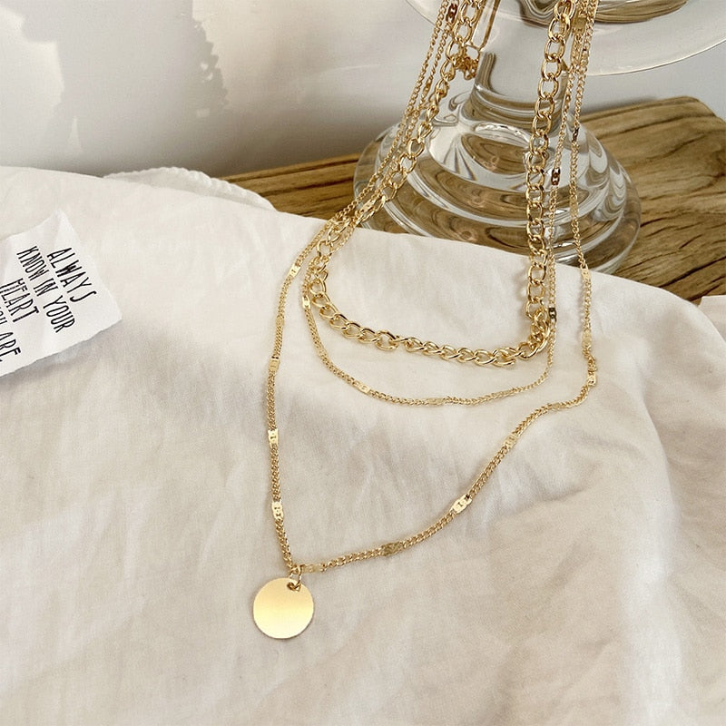 Vintage Pendant Multilayer Necklace for Women