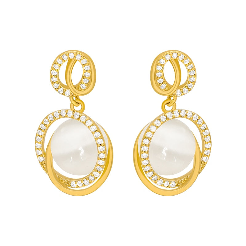Simple Stud Earrings Small 2022 New Niki Ice Rhinestone Opal Ladies Geometric Delicate Elegant Fashion Jewelry - Niki Ice Jewelry 
