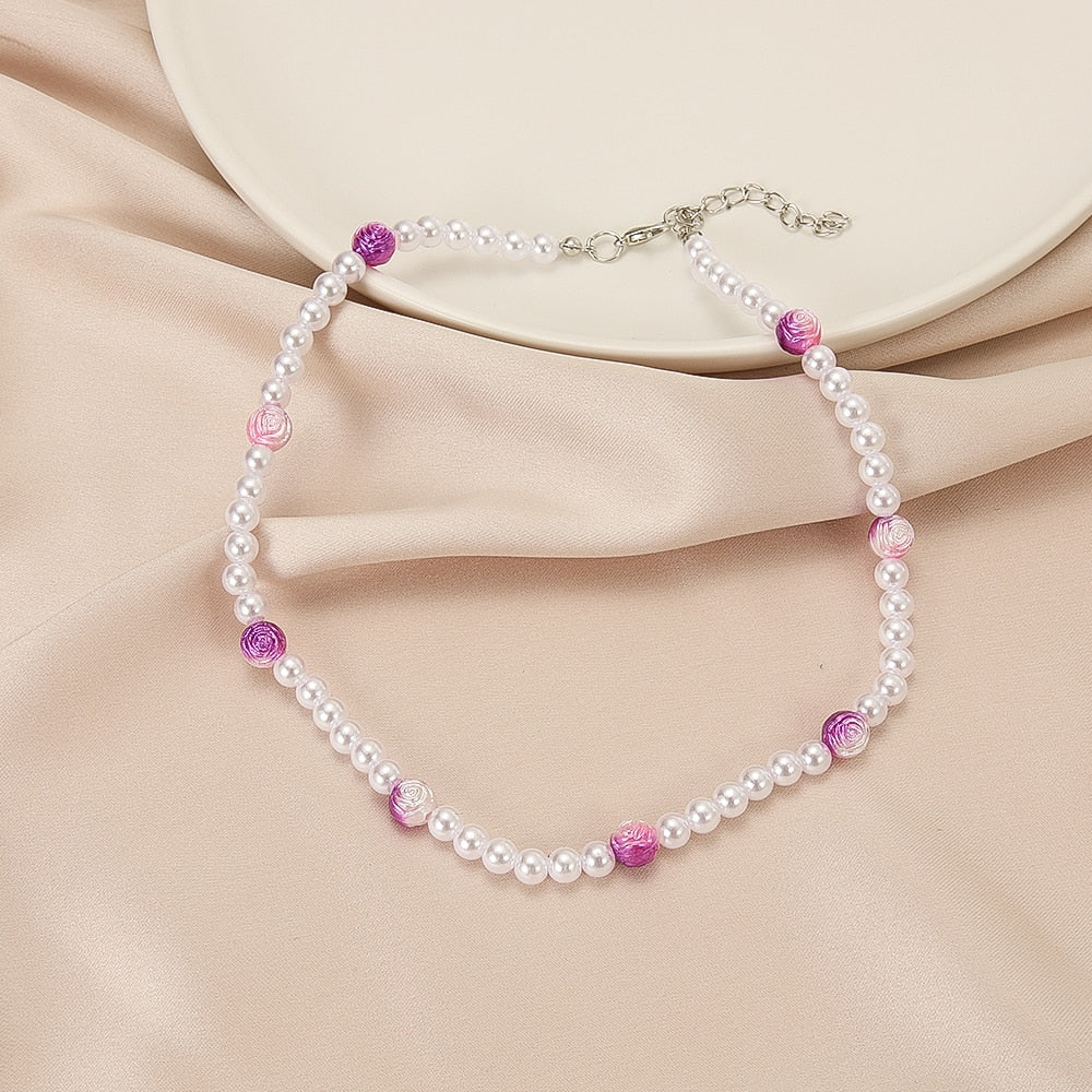 Trendy Love Pearl Necklace Fashion Clavicle Necklace