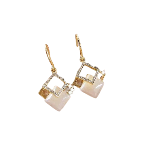Simple Stud Earrings Small 2022 New Niki Ice Rhinestone Opal Ladies Geometric Delicate Elegant Jewelry