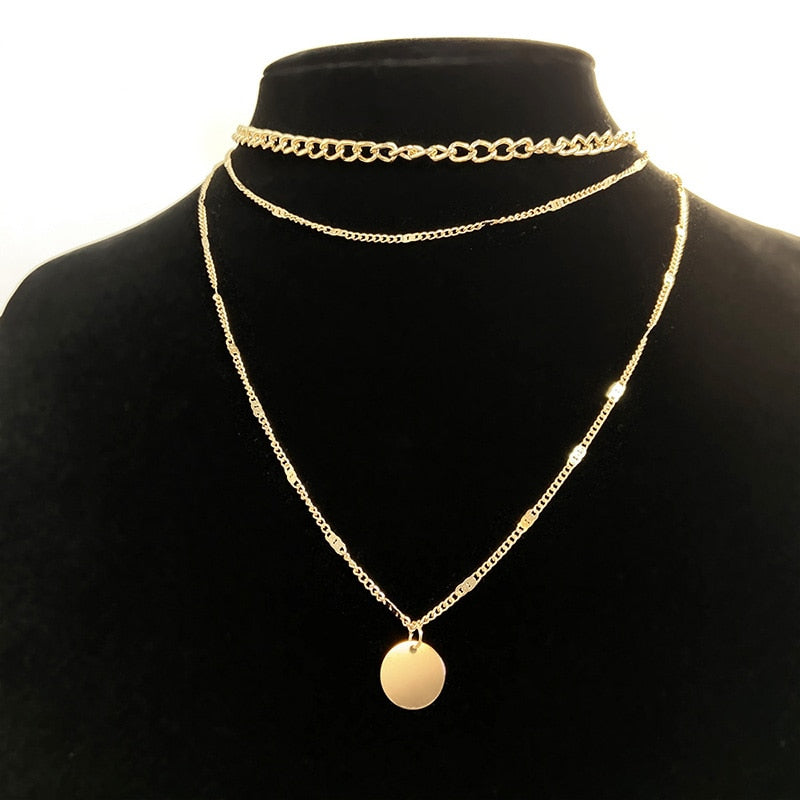 Vintage Pendant Multilayer Necklace for Women