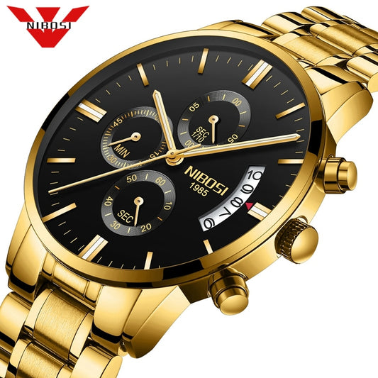 NIBOSI Relogio Masculino Men Watches Luxury Famous Top Brand Fashion Casual Dress Watch Military Quartz Wristwatches
