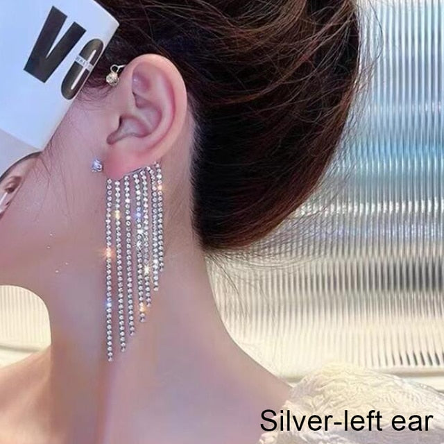 Shining Zircon Butterfly Ear Cuff Earrings for Women Girls Fashion 1pc Non Piercing Ear Clip Ear-hook Party Wedding Jewelry Gift - Niki Ice Jewelry 