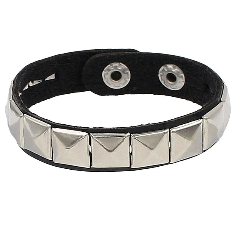Gothic Punk Unisex PU Leather Bracelet Multilayers Rock Spikes Rivet Chains Bracelet For Women Men' Friends Jewelry - Niki Ice Jewelry 