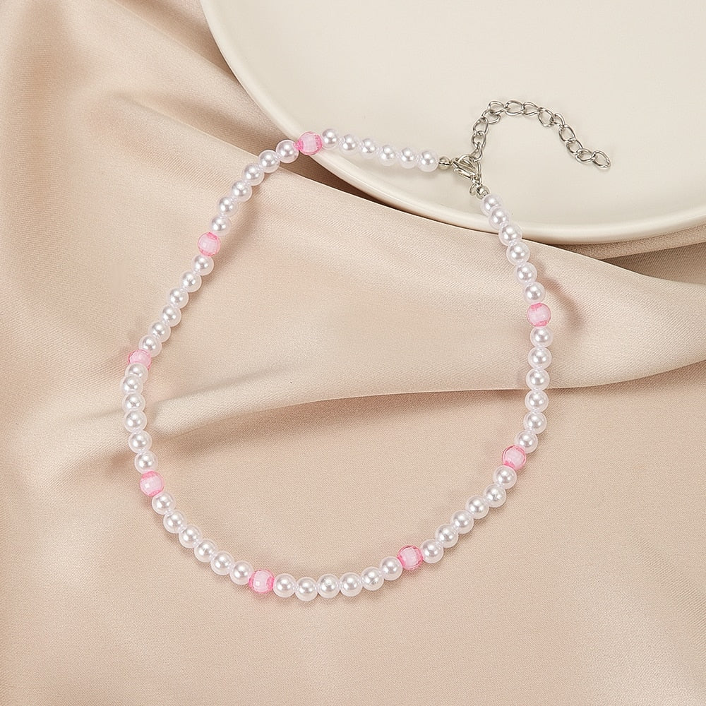 Trendy Love Pearl Necklace Fashion Clavicle Necklace