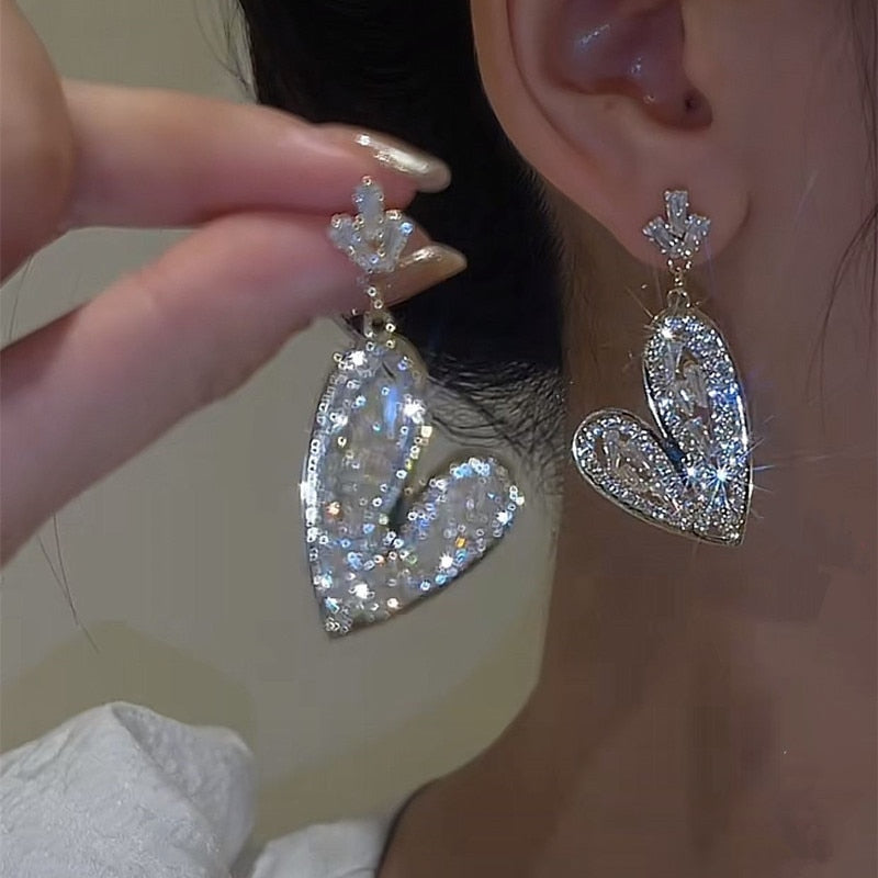 New Long Crystal Star Tassel Pearl Golden Earrings For Women