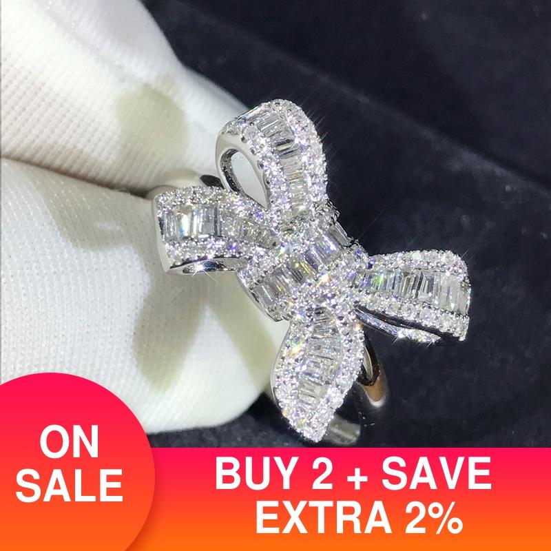 Fashion Bow Silver color cute Ring For Girl Lovers Valentine's Day Gift Jewelry  Bulk Sell - Niki Ice Jewelry 