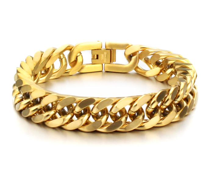 Titanium steel double buckle bracelet~ For That Rugged Guy! - Niki Ice Jewelry 