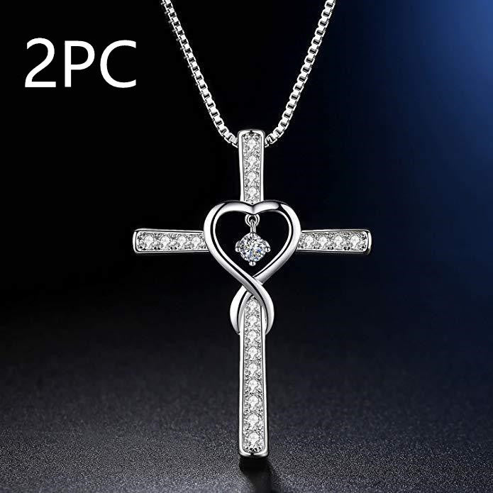 Fashion Cross Religious Belief Inlaid Zircon Pendant - Niki Ice Jewelry 