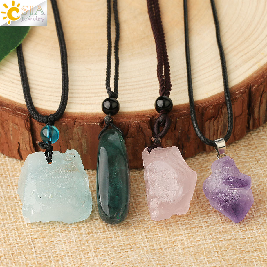 Irregular Natural Healing Stone Necklace Pendants for your Spirit