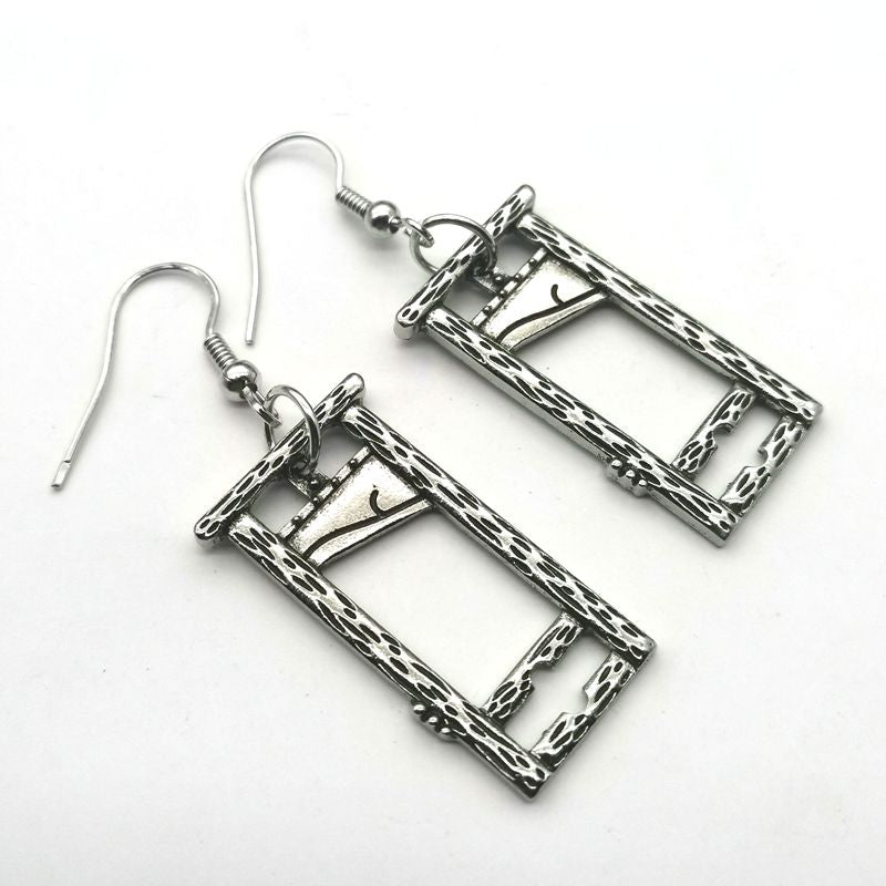 Guillotine  Gothic Earrings Halloween Vintage Nature - Niki Ice Jewelry 
