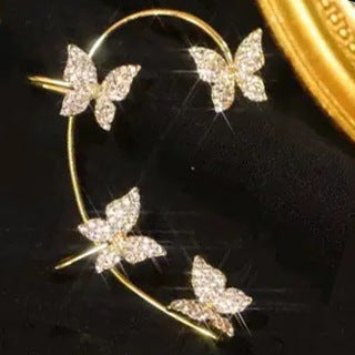 Fashion Earring Butterfly Ear Clip And Ear Hook - Niki Ice Jewelry 